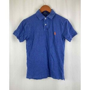 Polo Ralph Lauren Women's Small Big Pony Blue Slim Fit Short Sleeve Collar Golf
